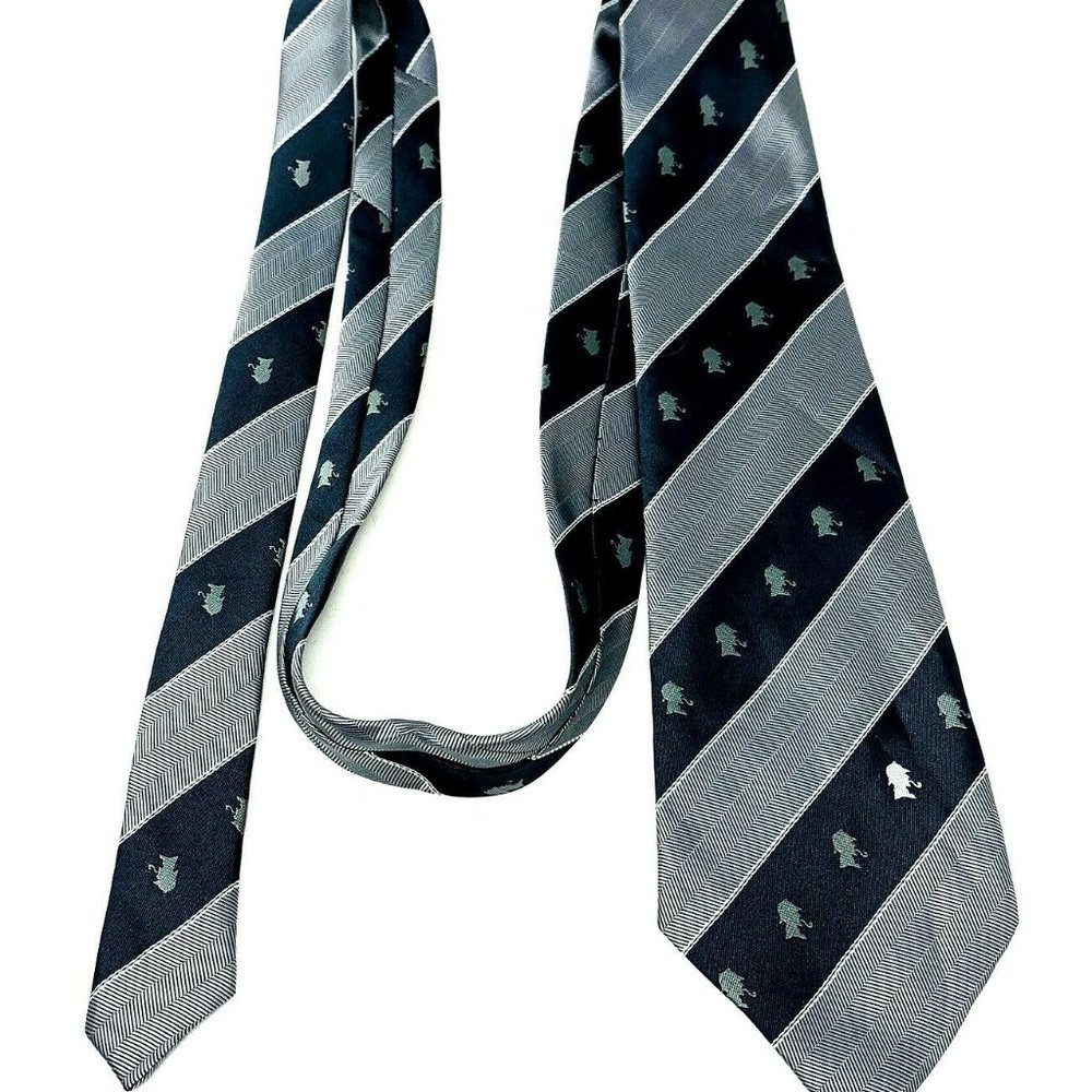 MADDOCKS & DICKS MENS TIE Polyester Silver/blue